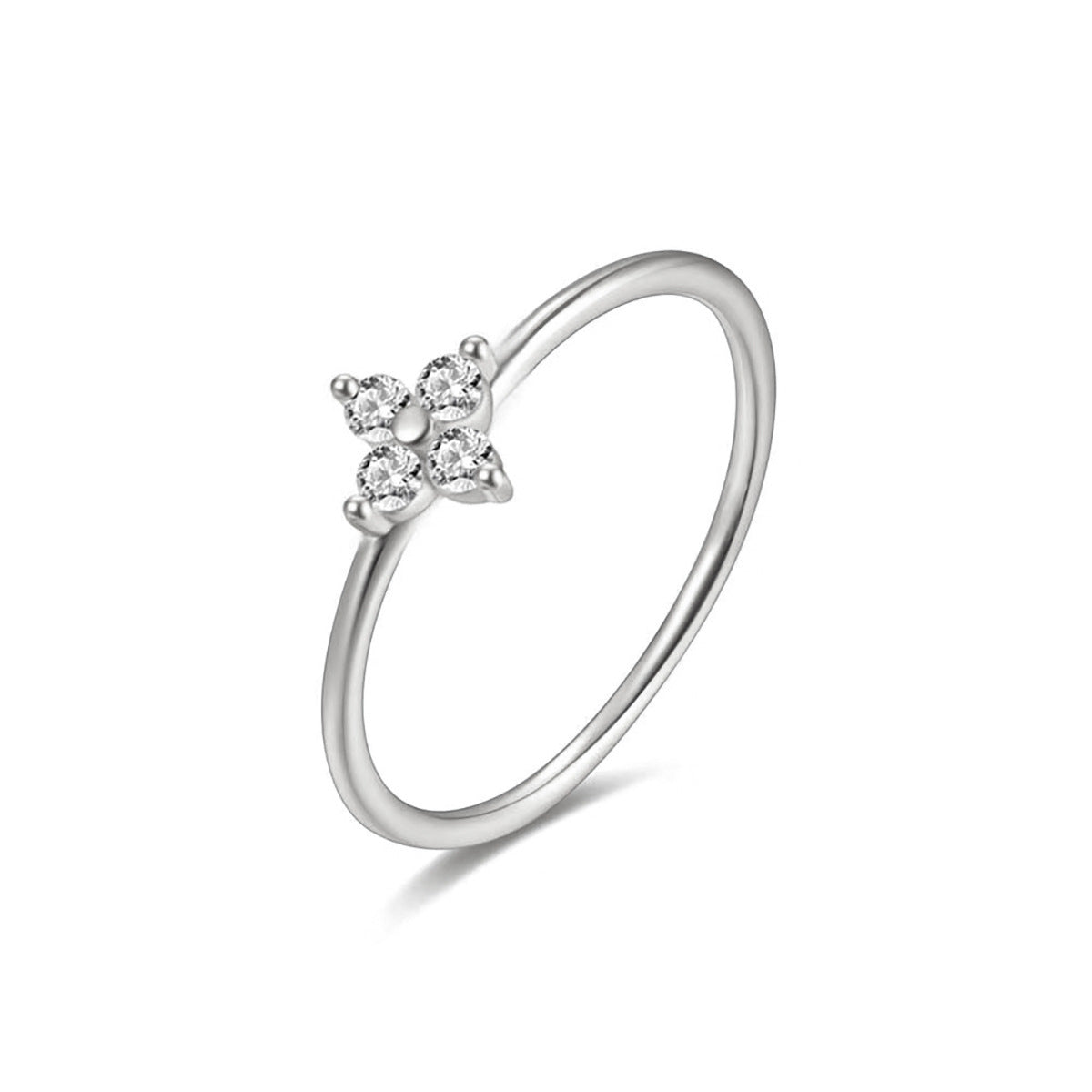 Clover Set in Gold-Plated Silver with Zirconia