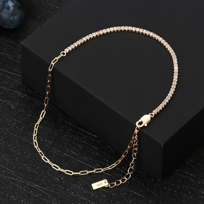 Elegant Gold-Plated Tennis Chain Bracelet