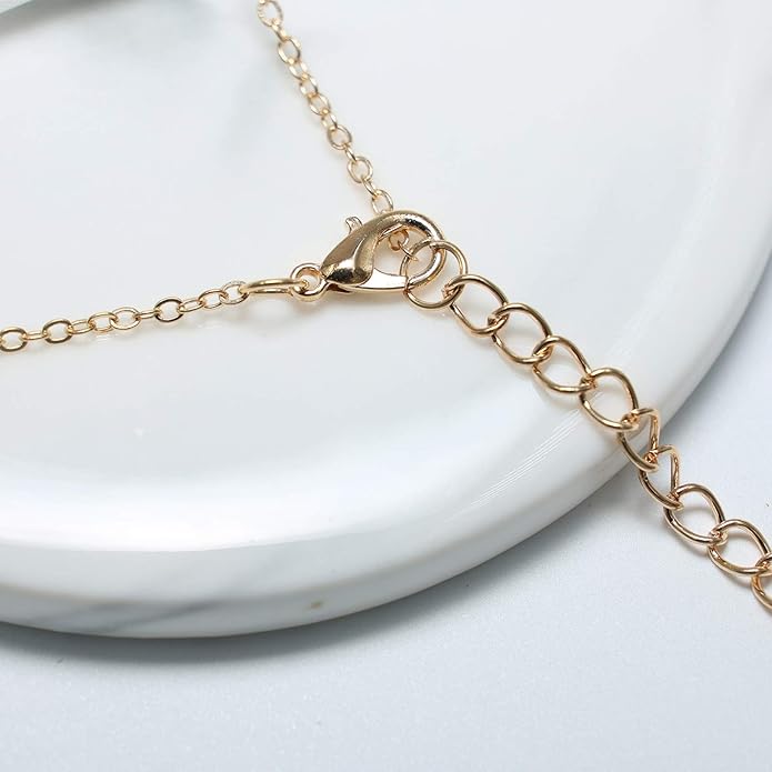 Gold-Plated Pearl Pendant Necklace – Drop Shape