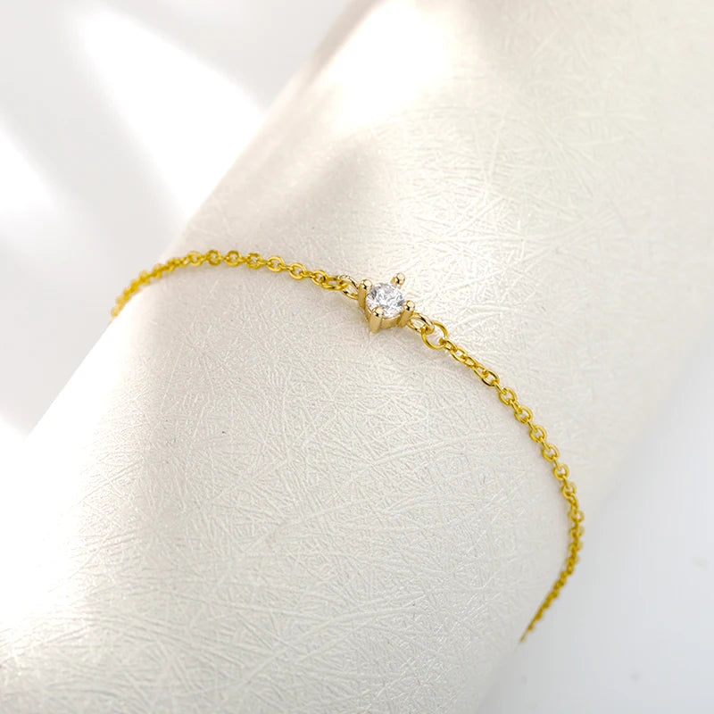 Gold Plated Bracelet with Simulated Stone Design