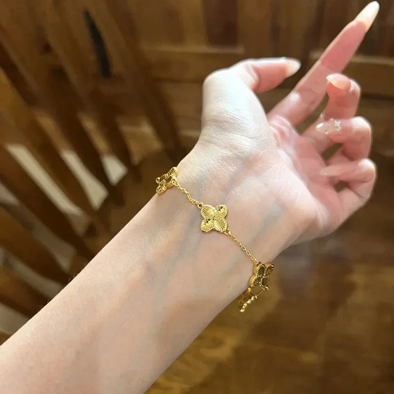 Gold Plated Alhambra Design Bracelet