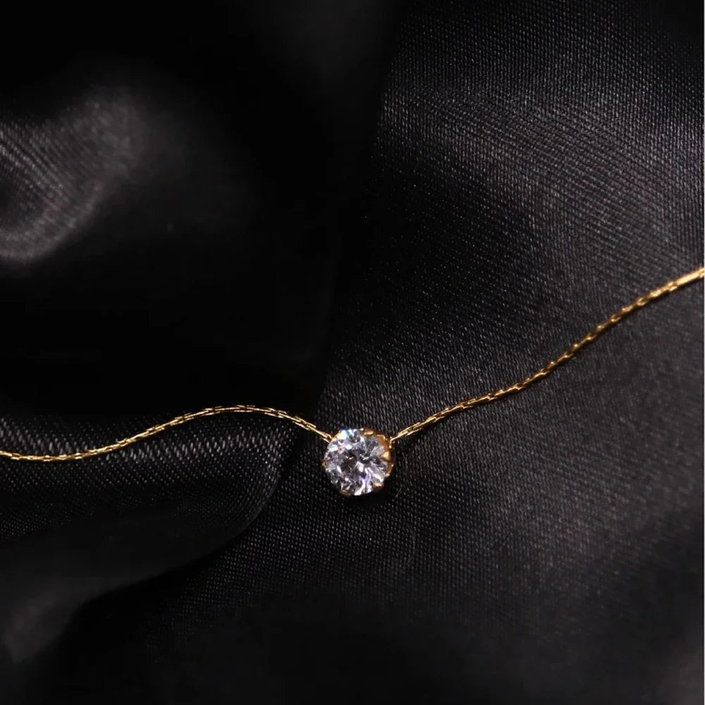 Delicate Mini Pendant Necklace – 18K Gold-Plated