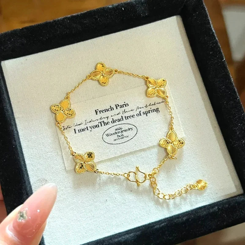Gold Plated Alhambra Design Bracelet