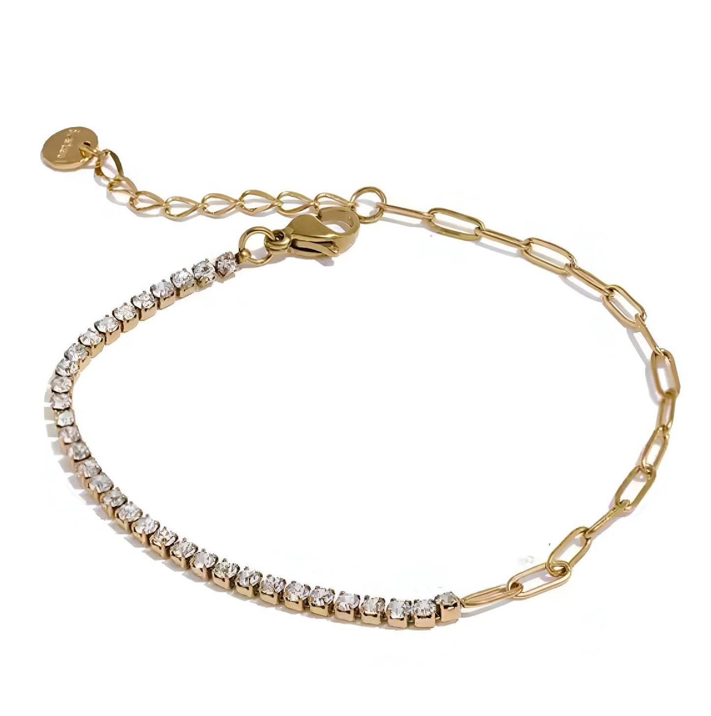 Elegant Gold-Plated Tennis Chain Bracelet