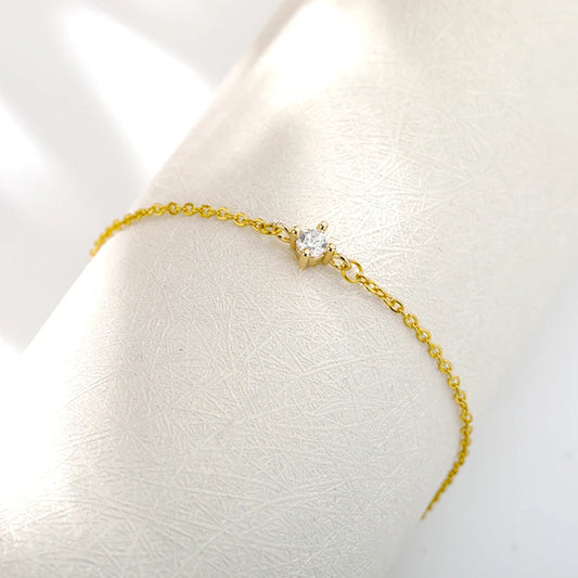 Gold Plated Bracelet with Simulated Stone Design